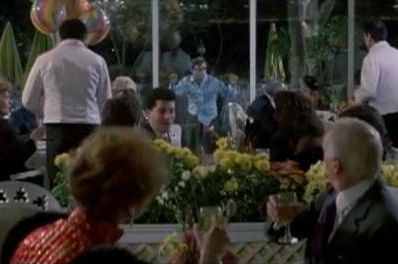 Rick Moranis bangs on the windows of the Crystal Room at the  Tavern in Ghostbusters. Ah, memories.